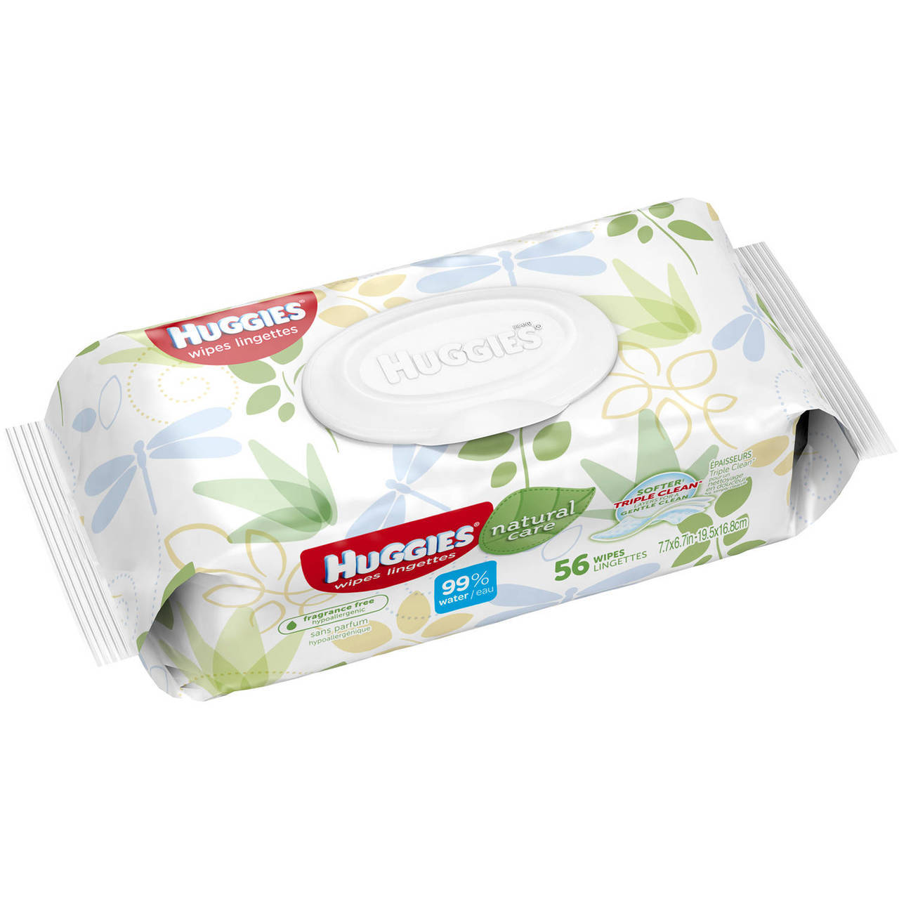 Kimberly Clark Huggies® Natural Care® Baby Wipes, Fragrance-Free, 6-5/7