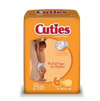 Image of Cuties Baby Diaper Tab Closure Size 6 Disposable Heavy Absorbency