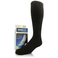 Jobst SensiFoot 8-15 mmHg Unisex Knee High Diabetic Mild Support Socks - Black