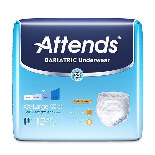 Attends Bariatric 2XL Underwear - 12 Pack