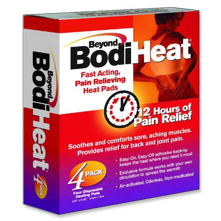 Beyond BodiHeat Pain Relieving Back Heat Pad - 4 Pack