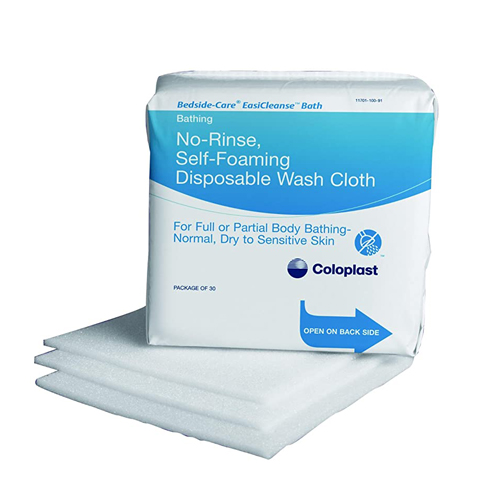 Coloplast Bedside-Care EasiCleanse Self Foaming Skin Washcloths - 30 pack