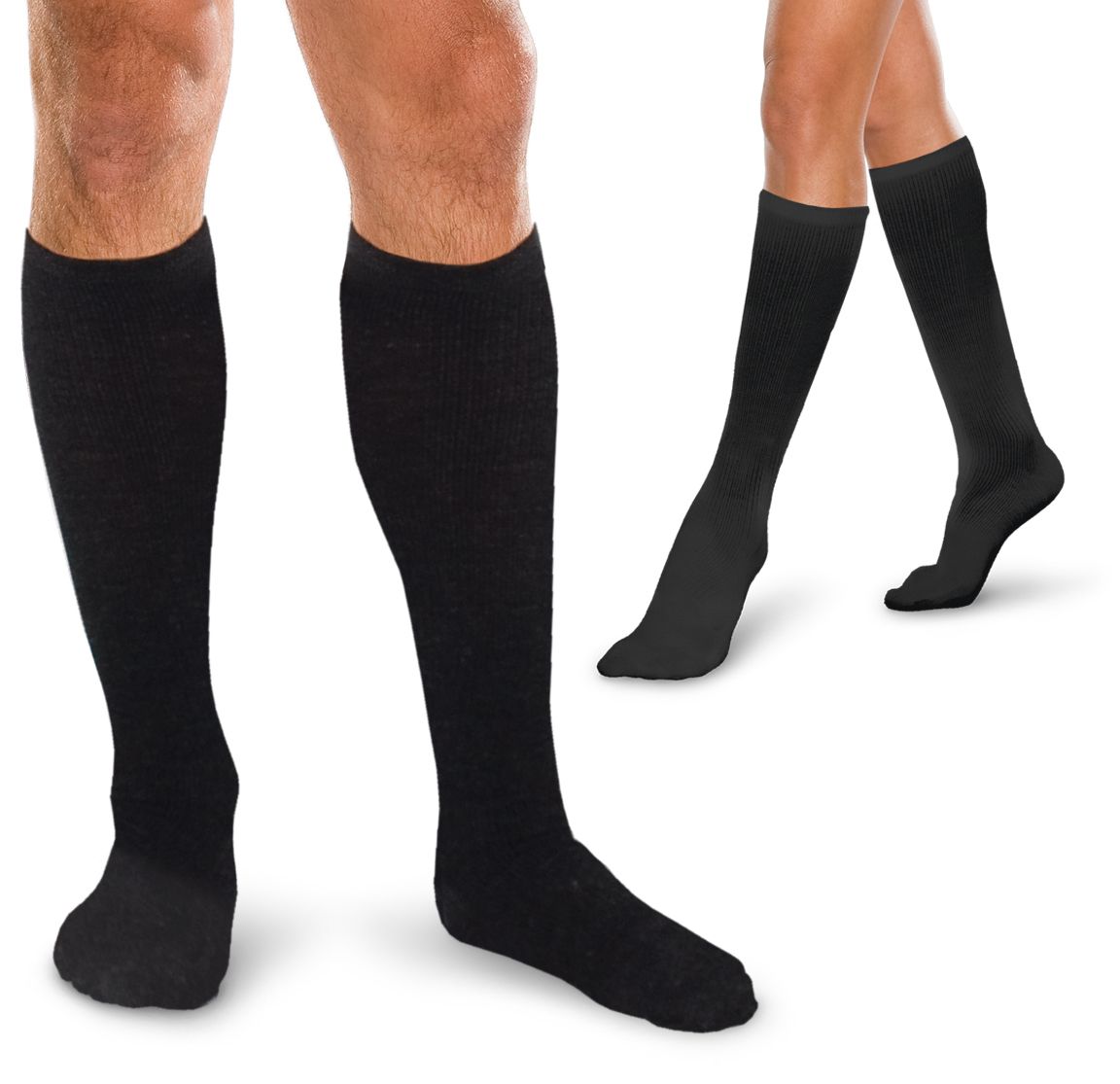 Core-Spun Gradient Compression Socks 10-15 mmHg Black