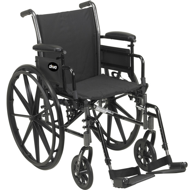 Drive Cruiser III Wheelchair - Flip Back Detachable Desk Armrest & Elevating Legrest