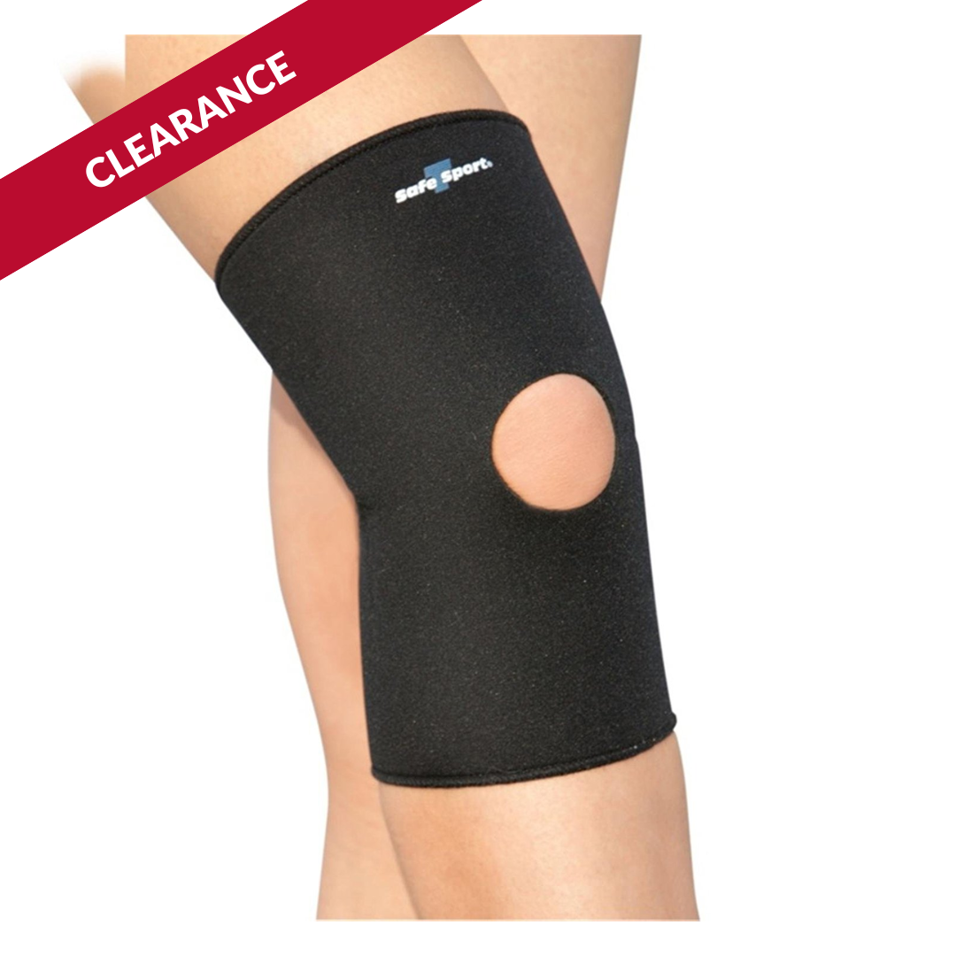 FLA Safe-T-Sport Open Patella Knee Sleeve - Black Photo