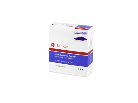 Holllister Antibacterial Foam Dressing Hydrafera Blue READY 4 X 5 Inch Rectangle Non-Adhesive without Border Sterile