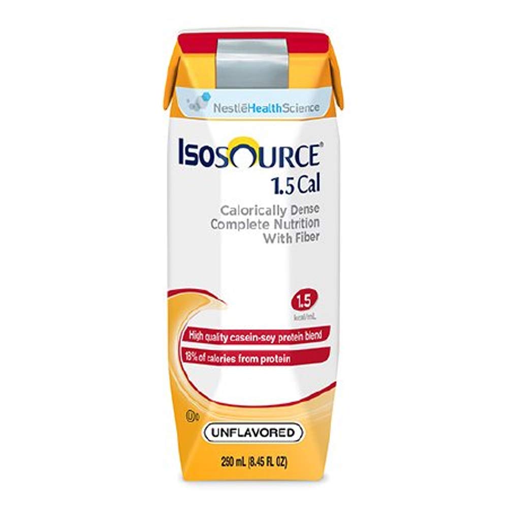 Isosource 1.5 Cal 250 mL Tube Feeding Formula Carton Ready to Use Unflavored Adult