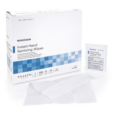 McKesson Hand Sanitizing Wipe Individual Packets - Box of 100