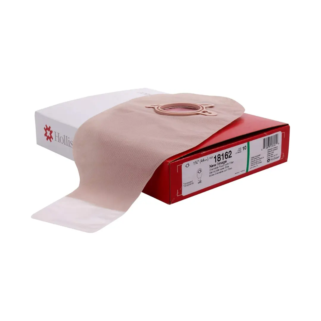 New Image Drainable 12L 2pc System Colostomy Pouch 1.75 Flange, 10 Ct Photo