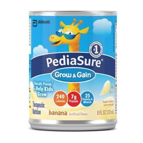 PediaSure Pediatric Oral Supplement Grow & Gain Banana Flavor 8 oz. Can Ready to Use