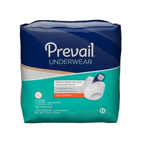 Prevail Adult Absorbent Underwear Daily Underwear Pull On X-Large Disposable Moderate Absorbency