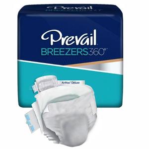 Prevail Breezers360° Incontinence Brief, Ultimate Absorbency, Size 3 (58 to 70), Beige