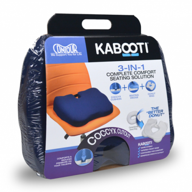 Contour Products Kabooti Coccyx Foam Seat Cushion, Blue