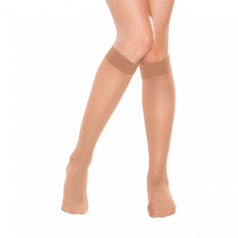THERAFIRM Women's Sheer Knee High Compression Socks – Mild 15-20mmHg Support For Tired, Aching Legs (Black, Medium) - View #10