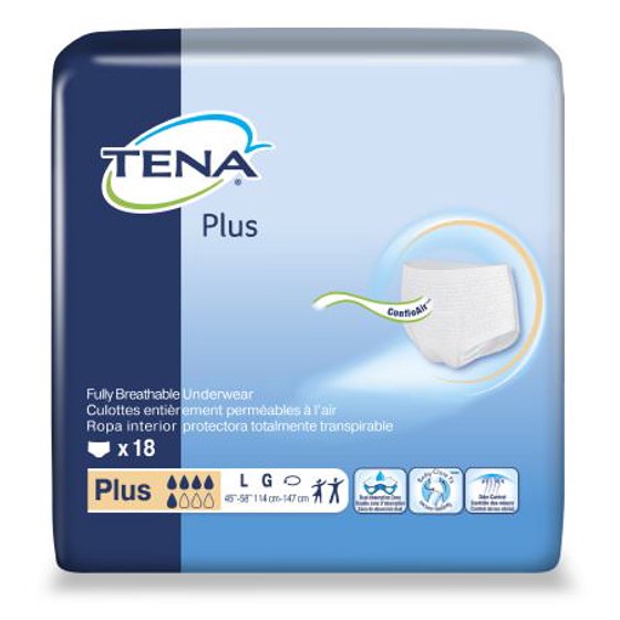 SCA Personal Care Adult Absorbent Underwear Tena Plus Pull On Medium Disposable Moderate Absorbency