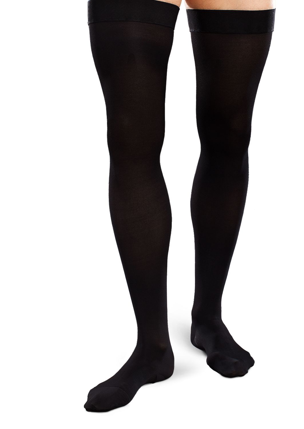 Image of Therafirm EASE Opaque Firm Men's Thigh High 30-40mmHg