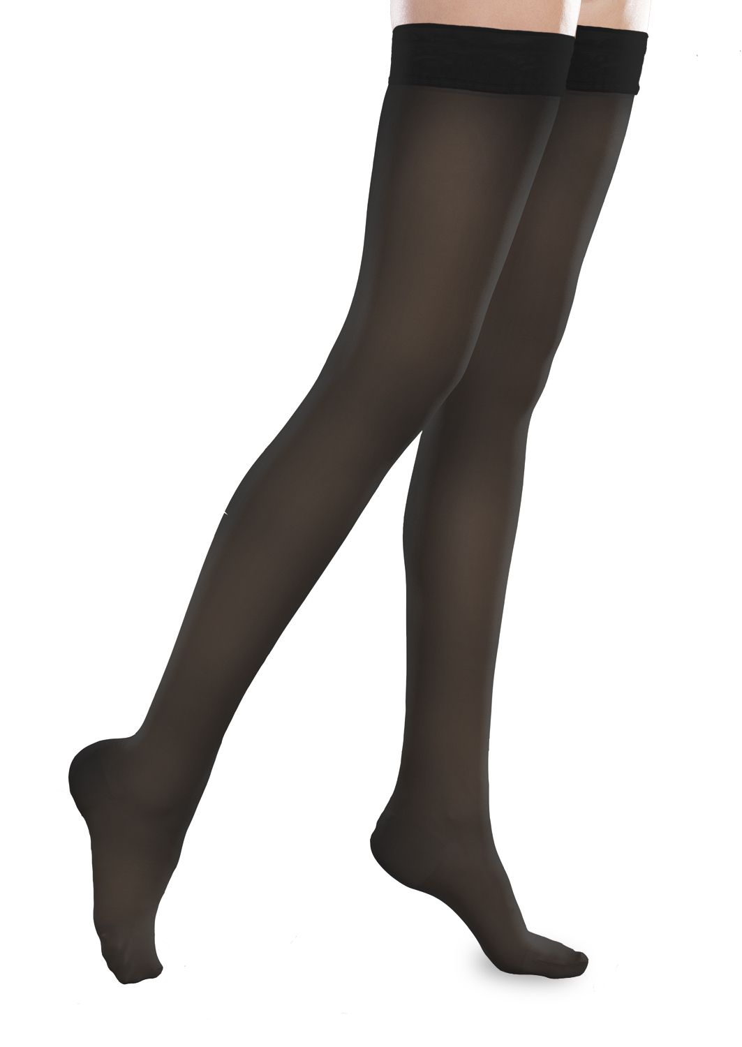 Image of Therafirm EASE Sheer Open-Toe Thigh-High 20-30mmHg