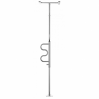 Image of Stander Security Pole and Curved Grab Bar
