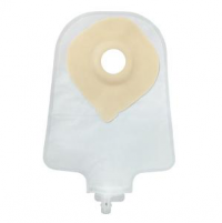 Image of Securi-T One-Piece Pre-Cut Extended Wear Urostomy Pouch with Flip-Flow Valve 9" L, 1-1/4" Stoma Opening
