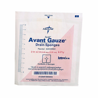 Medline Drain Sponge Avant Gauze Rayon / Polyester 4 X 4 Inch Square Sterile