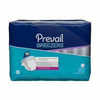 Image of Prevail Adult Incontinent Brief Breezers Tab Closure Regular Disposable Heavy Absorbency