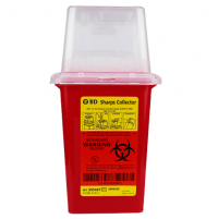 Image of BD Nestable Sharps Container, 1.5 qt, Pre-Assembled, One-Way Funnel, Latex-Free