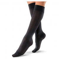Image of Jobst Women Brocade Pattern Knee High 8-15 mmHg Compression Socks - Black