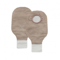 Hollister New Image Two-Piece Drainable Pouch, 1-3/4 Flange, Filter, 12 L, Integrated Closure, Beige