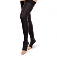 Image of Therafirm EASE Opaque Mild Unisex Open Toe Thigh High 15-20mmHg