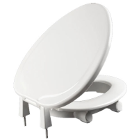 Bemis 3 Elevated Toilet Seat w/ Clean Shield & Extra Stability 1,000 lb.