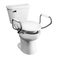 Bemis 3 Elevated Toilet Seat + Support Arms - 1,000 lb.