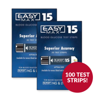 Easy Max 15 Test Strips (For NG Model) Box of 50 - 2 Pack