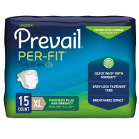 Prevail Per-Fit Briefs with Tabs, Maximum Plus, XLarge (Clearance)