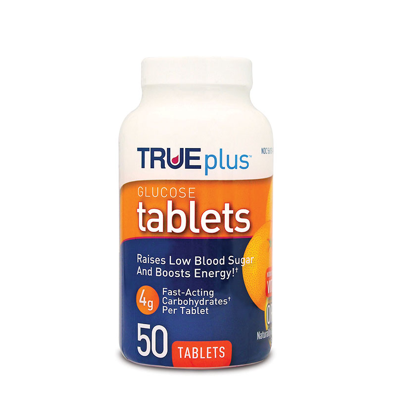 TRUEplus Glucose Tablets - 50 count - Orange