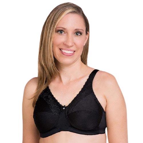 Trulife Barbara Lace Accent Softcup Mastectomy Bra Black